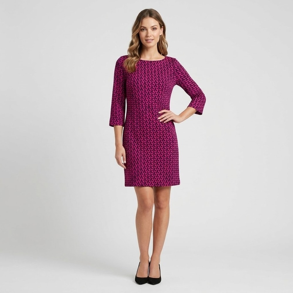 Diane Von Furstenberg‎ Dress 6 100% Silk Blue Pink